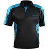 Harrows Harrows Vivid Dartshirt Black & Aqua Blue