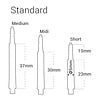 Harrows Harrows Clic System Standard Shafts White - Dart Shafts