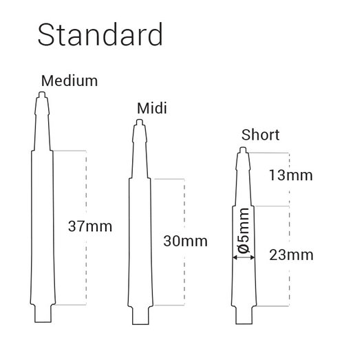 Harrows Harrows Clic System Standard Shafts Red - Dart Shafts