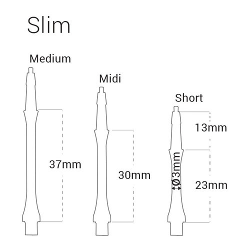 Harrows Harrows Clic System Slim Shafts White - Dart Shafts