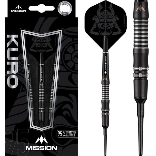Mission Mission Kuro Black M2 95% Soft Tip - Dartpijlen