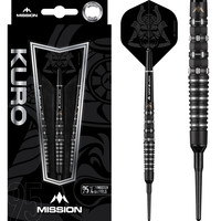 Mission Kuro Black M3 95% Soft Tip - Dartpijlen Mission Mission Kuro Black M3 95% Soft Tip - Dartpijlen