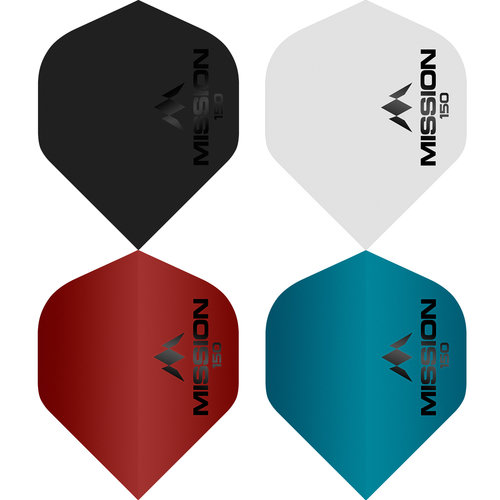 Mission Mission Logo Std NO2 - White - 150 Micron - Dart Flights