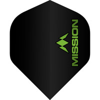 Mission Mission Logo Std No2 Black & Green - Dart Flights