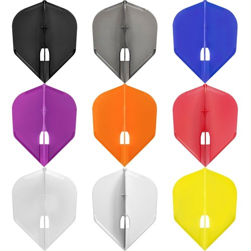 L-Style L-Style Champagne Flight L3 Shape Clear Black - Dart Flights