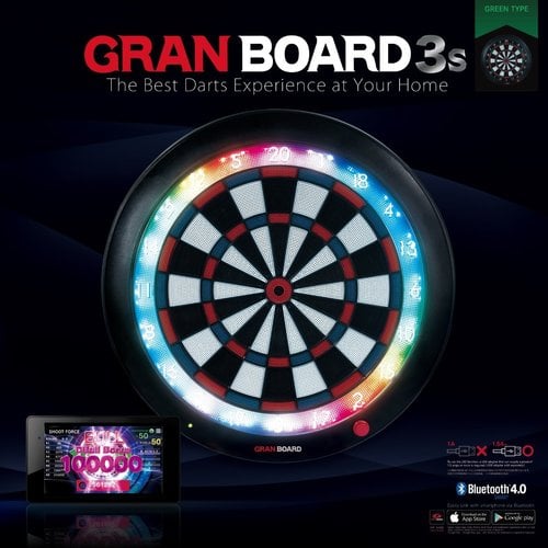 GranDarts GranBoard 3S Green Smartboard - Elektronisch Dartbord