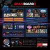 GranDarts GranBoard 3S Blue Smartboard - Elektronisch Dartbord