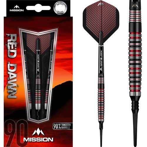 Mission Mission Red Dawn M3 90% Soft Tip - Dartpijlen