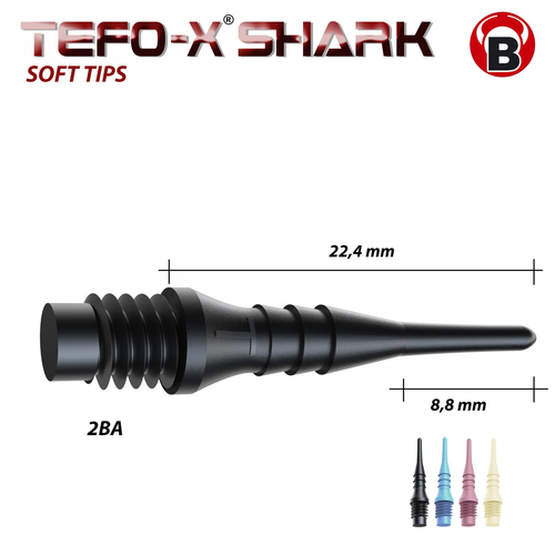 Bull's Germany BULL'S Tefo-X Shark Soft Tips 100 Stuks