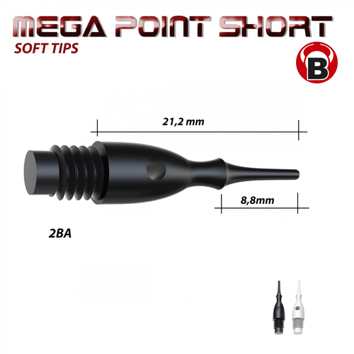 Bull's Germany BULL'S Mega Point Soft Tips Short 100 Stuks