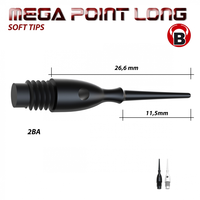 BULL'S Mega Point Soft Tips Long 100 Stuks Bull's Germany BULL'S Mega Point Soft Tips Long 100 Stuks