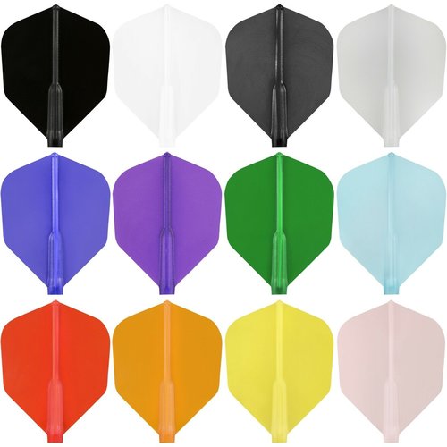 Cosmo Darts Cosmo Darts - Fit Flight Clear Black Shape - Dart Flights