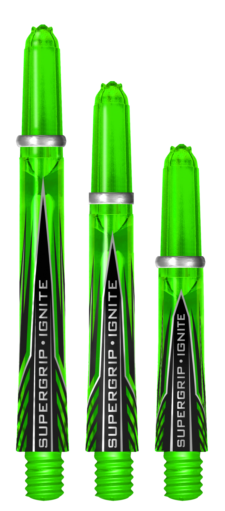 Harrows Supergrip Ignite Green Dart Shafts