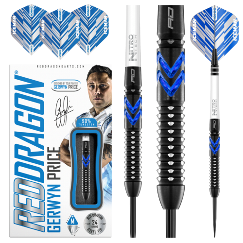 Red Dragon Red Dragon Gerwyn Price Blue Ice SE 90% - Dartpijlen