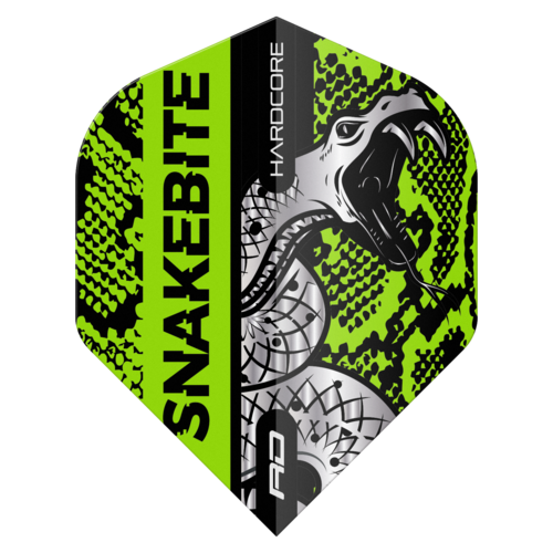 Red Dragon Red Dragon Peter Wright Hardcore Snakebite Coiled Snake Green - Dart Flights