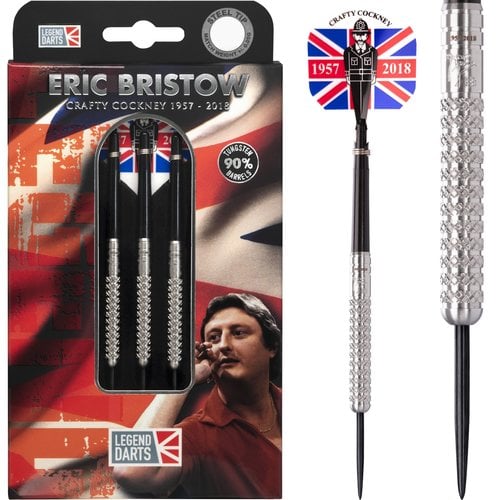 Legend Darts Legend Darts Eric Bristow Crafty Cockney Silver Knurled 90% - Dartpijlen