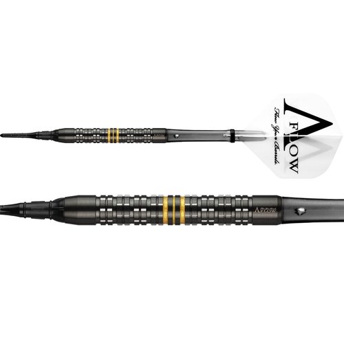 Dynasty Dynasty A-FLOW Black Line Boris Krcmar Yellow 95% Soft Tip - Dartpijlen