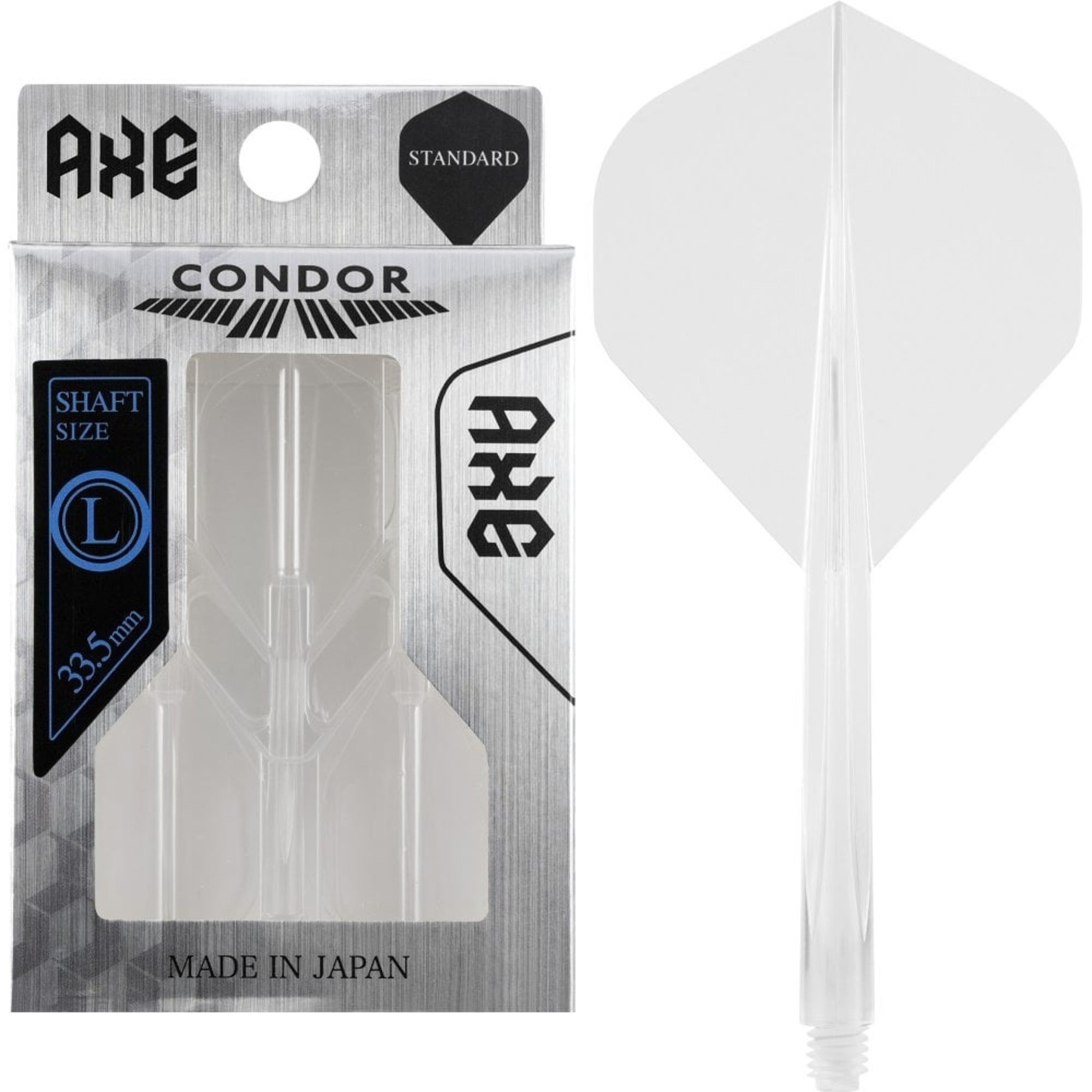 Condor Axe Flight System Standard Clear Dart Flights