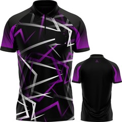 Arraz Flare Dartshirt Black & Purple