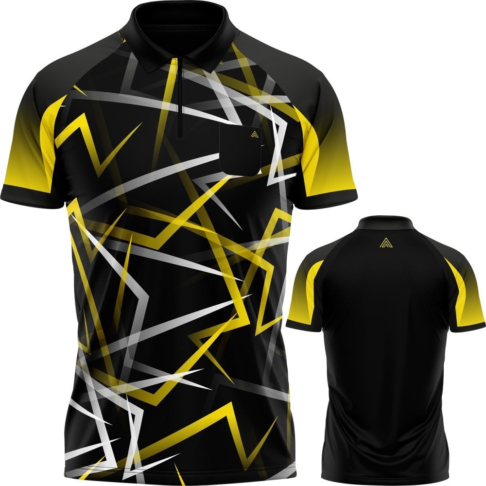 Arraz Flare Dartshirt Black & Yellow - Dartshopper.nl