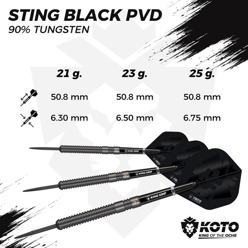 KOTO KOTO Sting Black PVD 90% - Dartpijlen