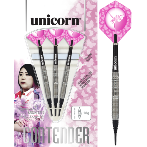 Unicorn Unicorn Contender Kasumi Sato 70% Soft Tip - Dartpijlen