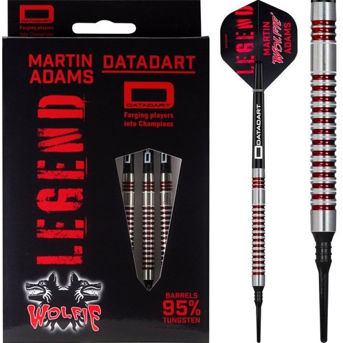 DATADART Datadart Martin Adams Electro Red & White 95% Soft Tip - Dartpijlen