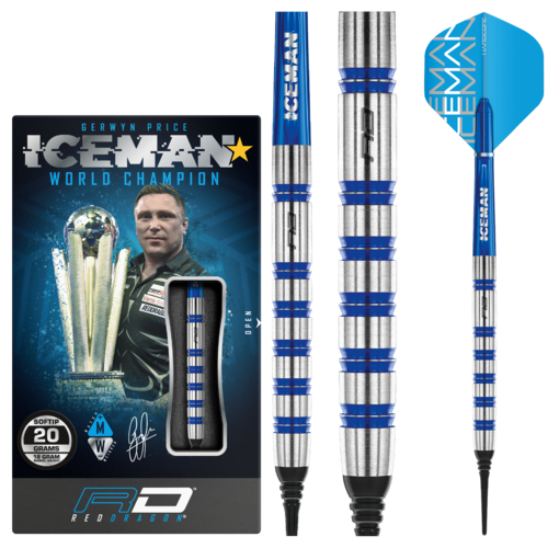 Red Dragon Red Dragon Gerwyn Price Iceman Challenger 80% Soft Tip - Dartpijlen