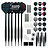 2 KOTO Black Brass Soft Tip Darts + 90 Pieces Accessories - Dartpijlen