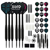 KOTO 2 KOTO Black Brass Darts + 90 Pieces Accessories - Dartpijlen