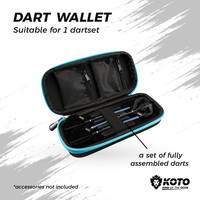 KOTO Kingzip Black & Aqua Small Dartwallet KOTO KOTO Kingzip Black & Aqua Small Dartwallet