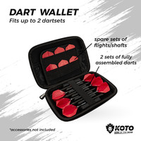 KOTO Kingzip Red & Black Large Dartwallet KOTO KOTO Kingzip Red & Black Large Dartwallet