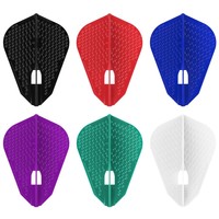 L-Style Champagne L9D Dimple Fantail White - Dart Flights L-Style L-Style Champagne L9D Dimple Fantail White - Dart Flights