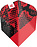 Target Nathan Aspinal Black & Red Pro Ultra Ten-X - Dart Flights