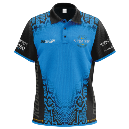 Red Dragon Red Dragon Peter Wright Snakebite Double World Champion Tour Polo - Dart Shirt