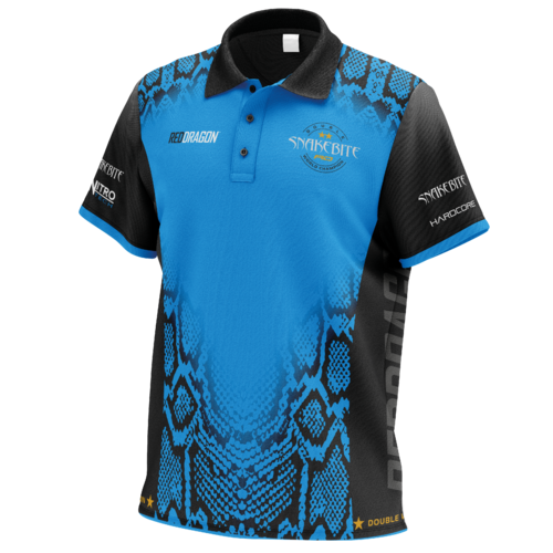 Red Dragon Red Dragon Peter Wright Snakebite Double World Champion Tour Polo - Dart Shirt