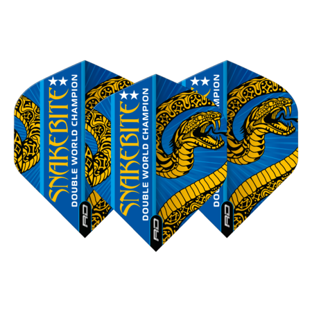 Red Dragon Peter Wright Snakebite Double World Champion Blue & Gold - Dart Flights