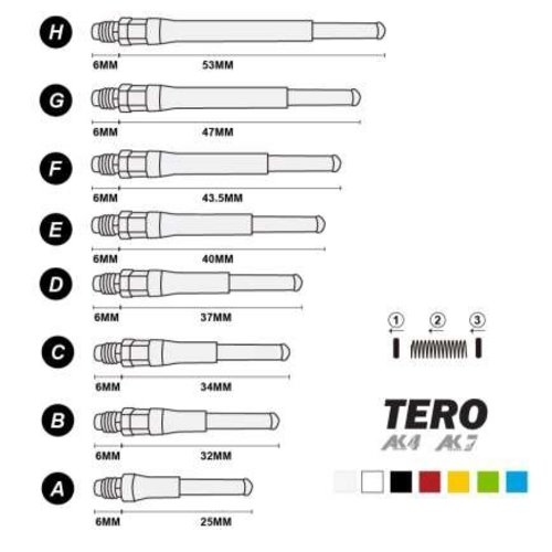 CUESOUL Cuesoul - Tero Flight System AK7 - Black - Dart Shafts