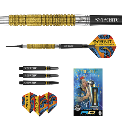 Red Dragon Red Dragon Peter Wright Double World Champion SE Gold 85% Soft Tip - Dartpijlen