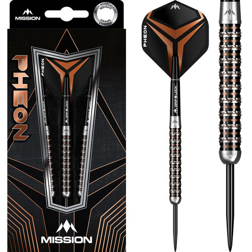Mission Mission Pheon Black & Bronze Electro 90% - Dartpijlen
