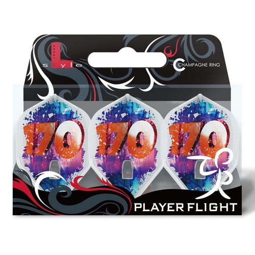 L-Style L-Style Champagne Flight L1 Standard Fallon Sherrock V4 170 White - Dart Flights