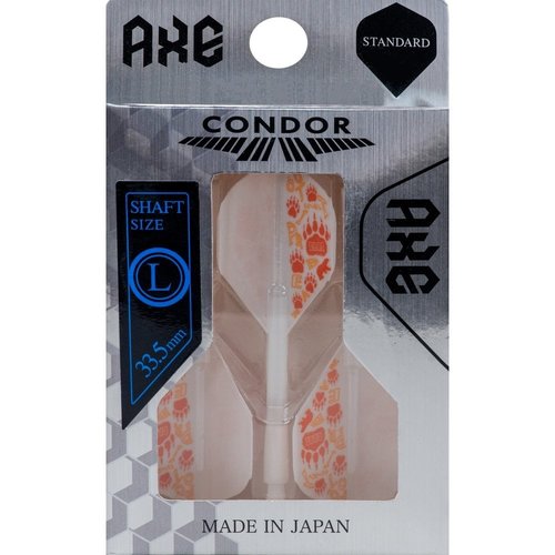 Condor Condor Axe Flight System - Footprint Bear - Standard White & Orange - Dart Flights