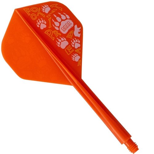 Condor Condor Axe Flight System - Footprint Bear - Standard Orange - Dart Flights