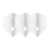 L-Style L-Style Champagne Flight L3 Shape Solid White - Dart Flights