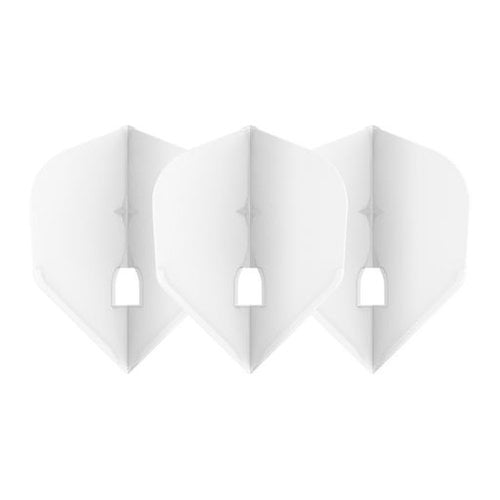 L-Style L-Style Champagne Flight L3 Shape Solid White - Dart Flights