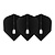 L-Style Champagne Flight L3 Shape Solid Black - Dart Flights