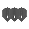 L-Style L-Style Champagne Flight L3 Shape Clear Black - Dart Flights