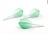 Cuesoul - Tero Flight System AK5 Rost Teardrop - Gradient Light Green - Dart Flights