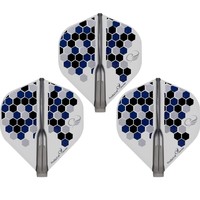 Cosmo Darts - Fit Flight AIR Geometric Honeycomb Standard - Clear Black - Dart Flights Cosmo Darts Cosmo Darts - Fit Flight AIR Geometric Honeycomb Standard - Clear Black - Dart Flights