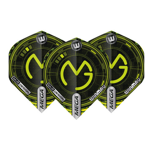 Winmau Winmau Mega Standard MVG Design Black/Green - Dart Flights